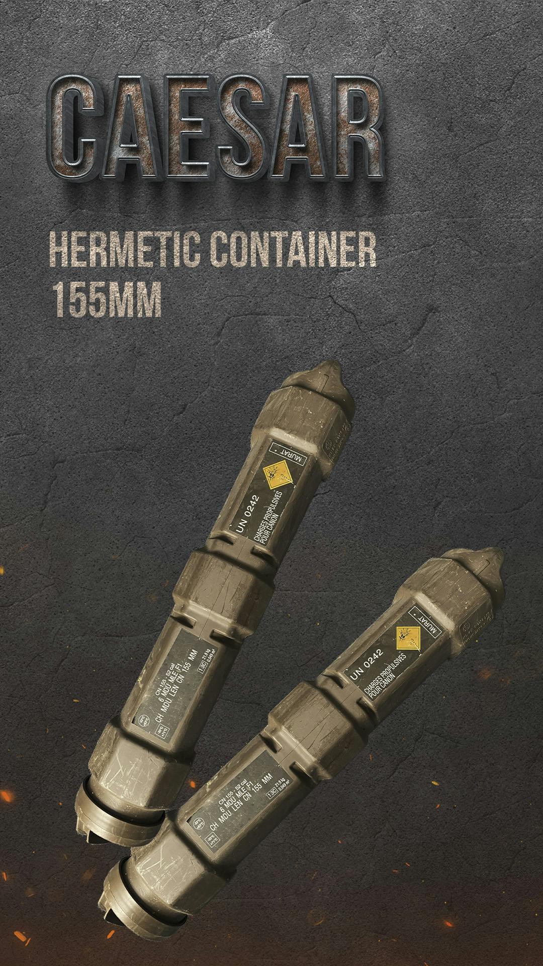 Caesar (155mm) hermetic container